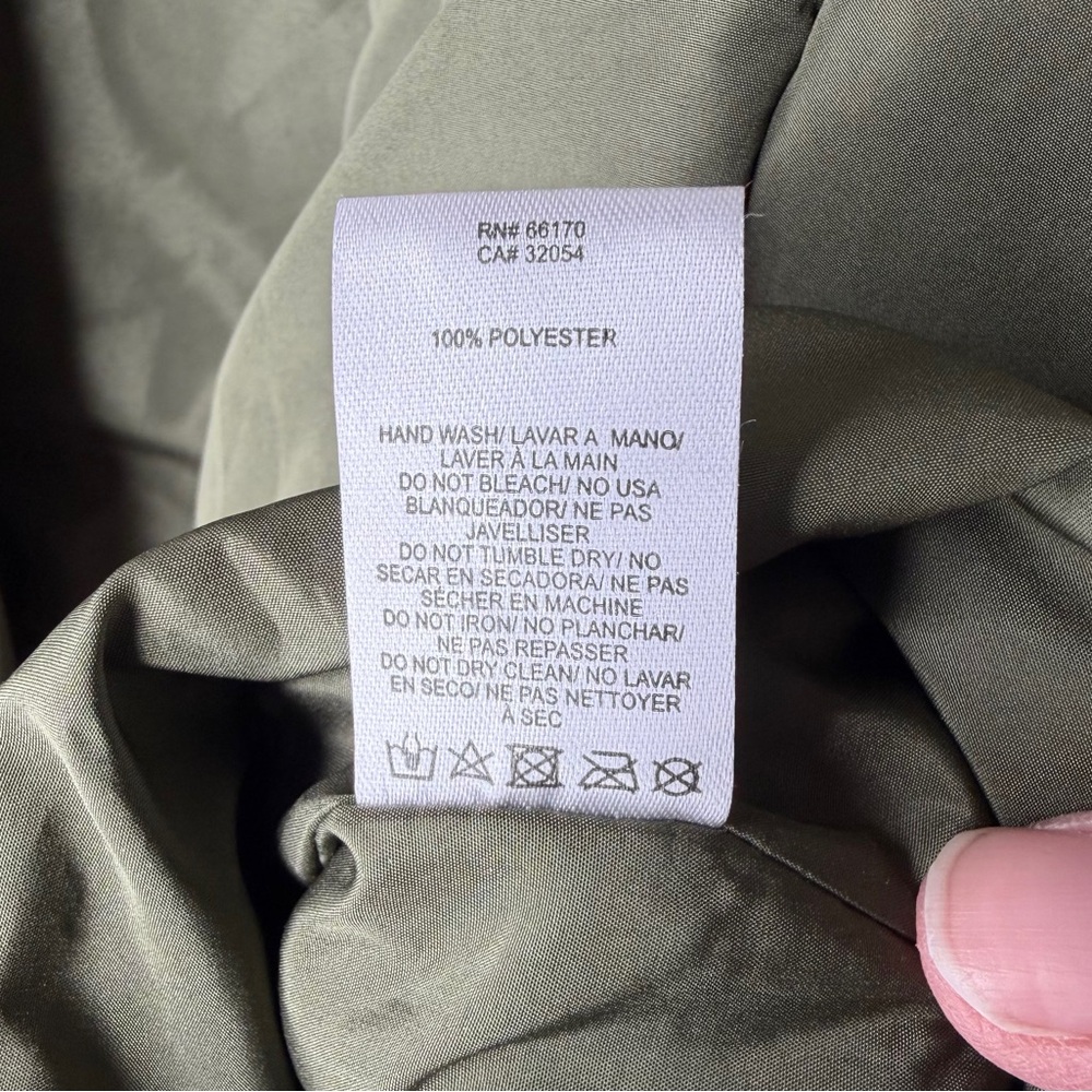 Daily Practice by Anthropologie Ribbon Tie Puffer Vest Size XS/S Green Pink - Picture 9 of 10